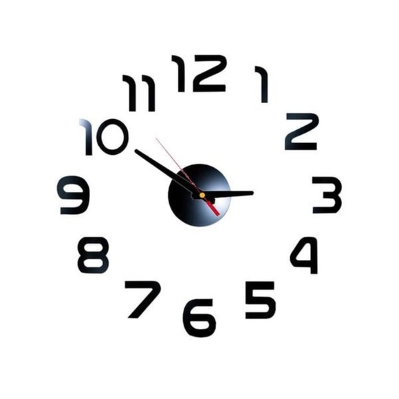 DIY Wall Clock 3D Mirror Surface - Picture 3 of 5